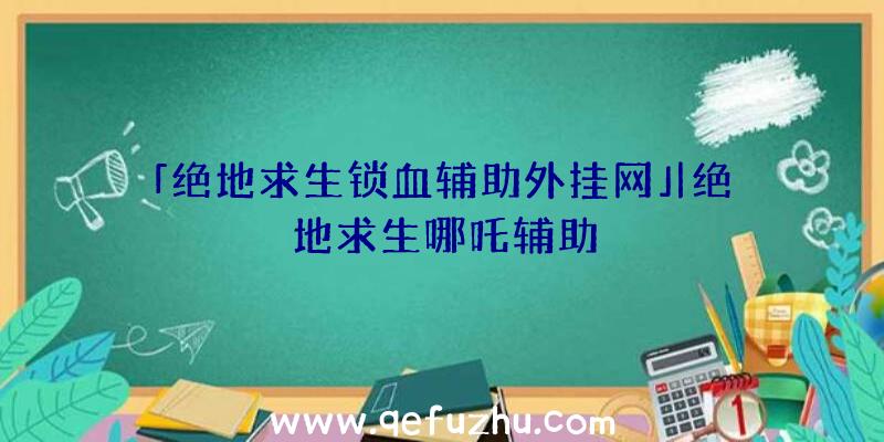 「绝地求生锁血辅助外挂网」|绝地求生哪吒辅助